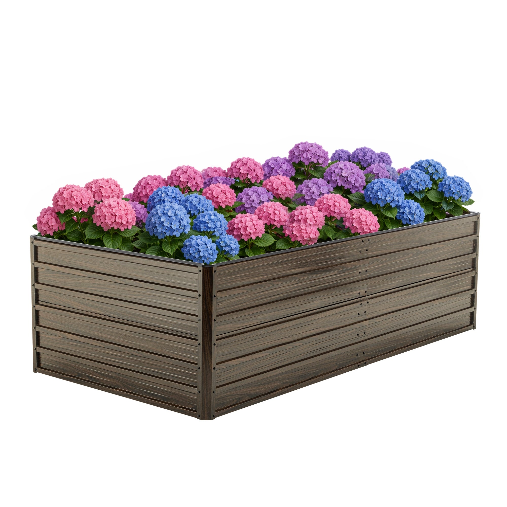 Letto da Giardino Rialzato Metallo 219x112x64cm Fioriera Fondo Aperto ...