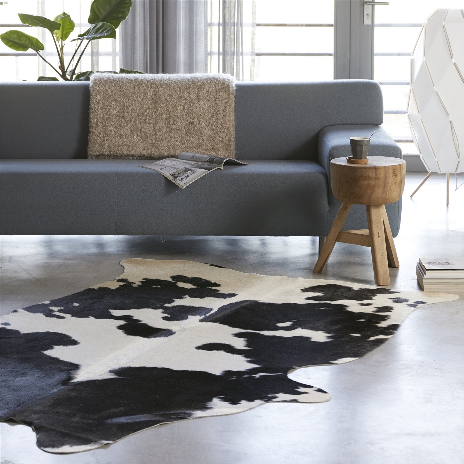 Peau de vache 3-4m2 cow 220 x 180 cm Noir, blanc - 2