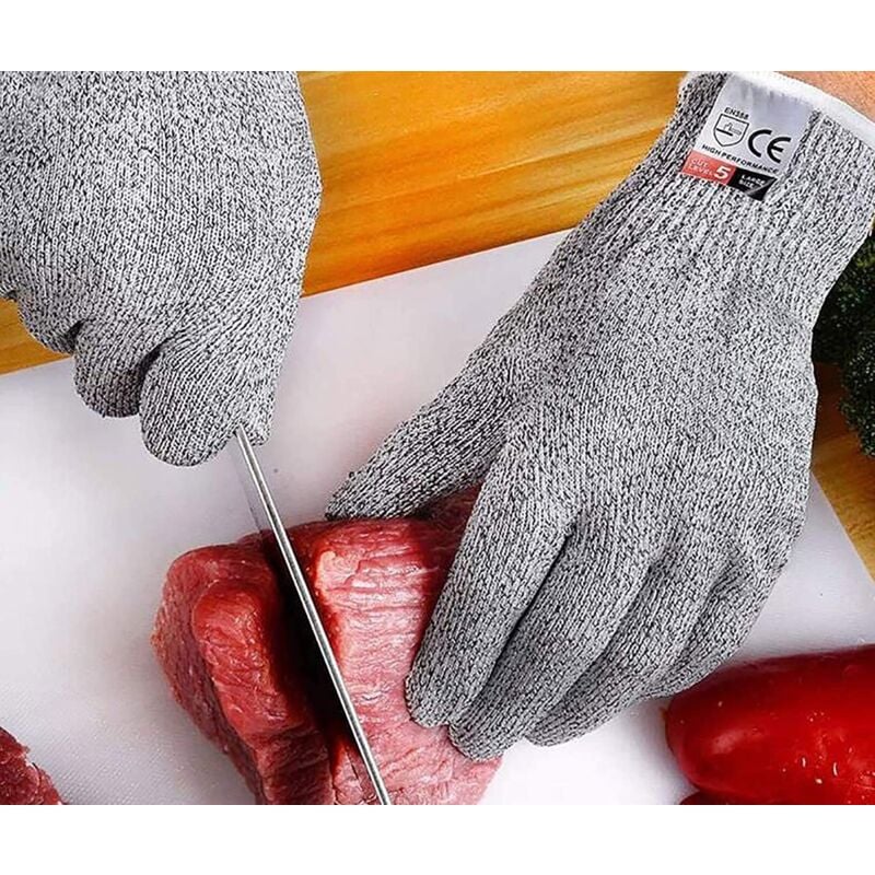2 Paires de Gants Résistants aux Coupures, Gants Anti-Coupures de Niveau 5 Certifiés EN 388, Gants de Travail de sécurité pour Cuisine, Butcher - 5