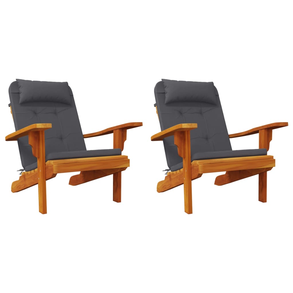 Maison Exclusive - Cuscini per Sedia Adirondack 2 pz Antracite in Tessuto Oxford - 4