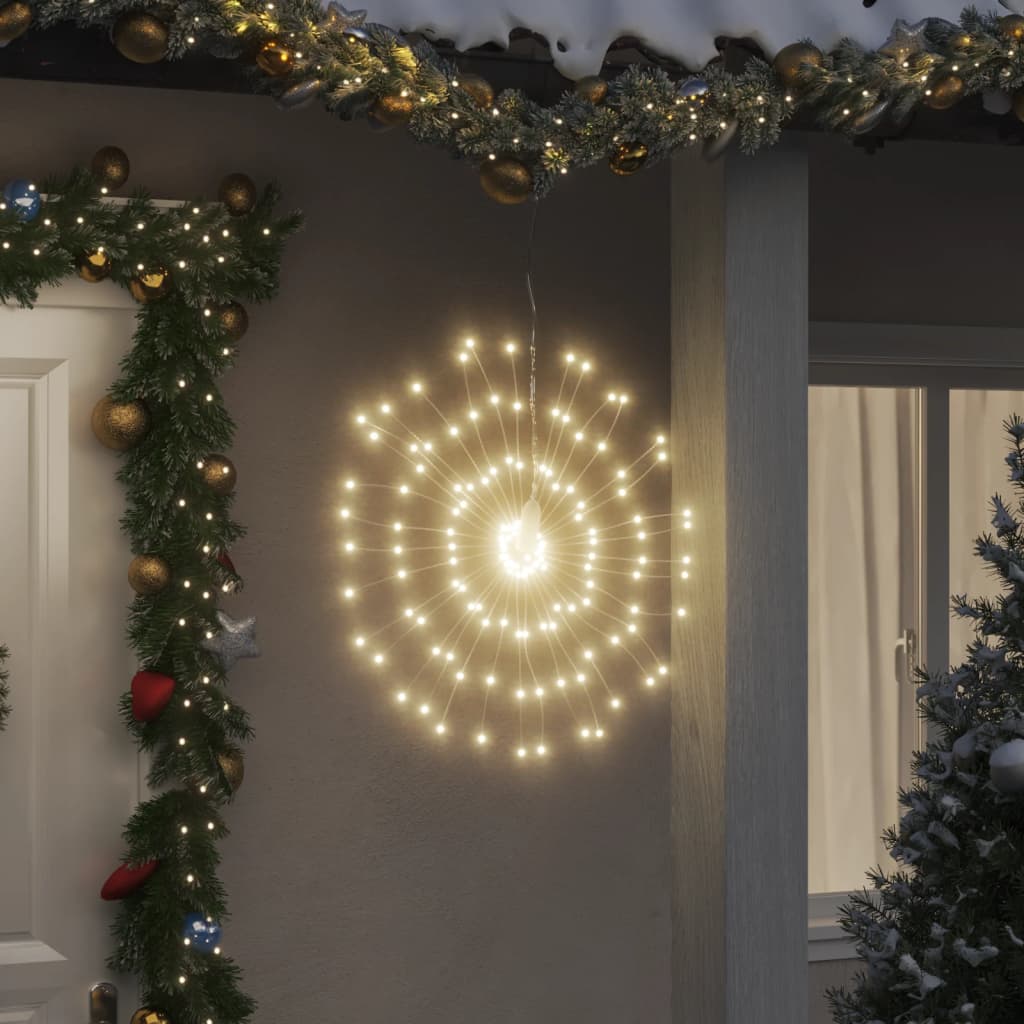 Guirlande Lumineuse De Noël En Forme D'étoile 8 Pièces 140 LED Blanc Chaud 17 Cm 94858333