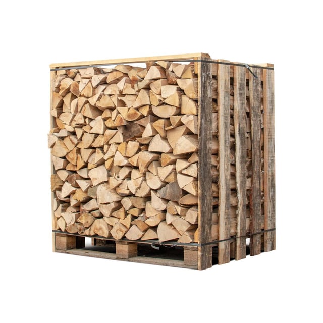 Box 1,50 stères de 30cm bois de chauffage - palette de bois coupé fendu de 1,05m3 chêne / hêtre / Châtaigniers