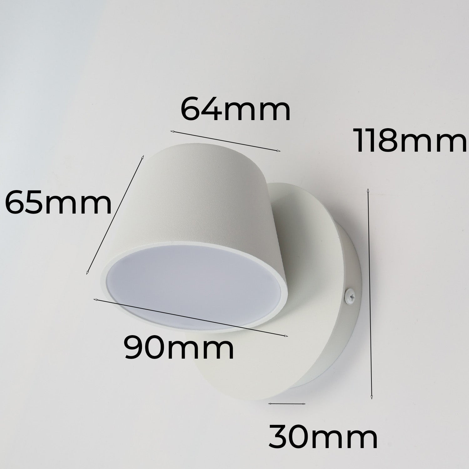 Applique Mural LED avec Projecteur Orientable 6W, 2700K Lumière Chaude de Lecture en Aluminium Blanc, Design Nordique Moderne - 9