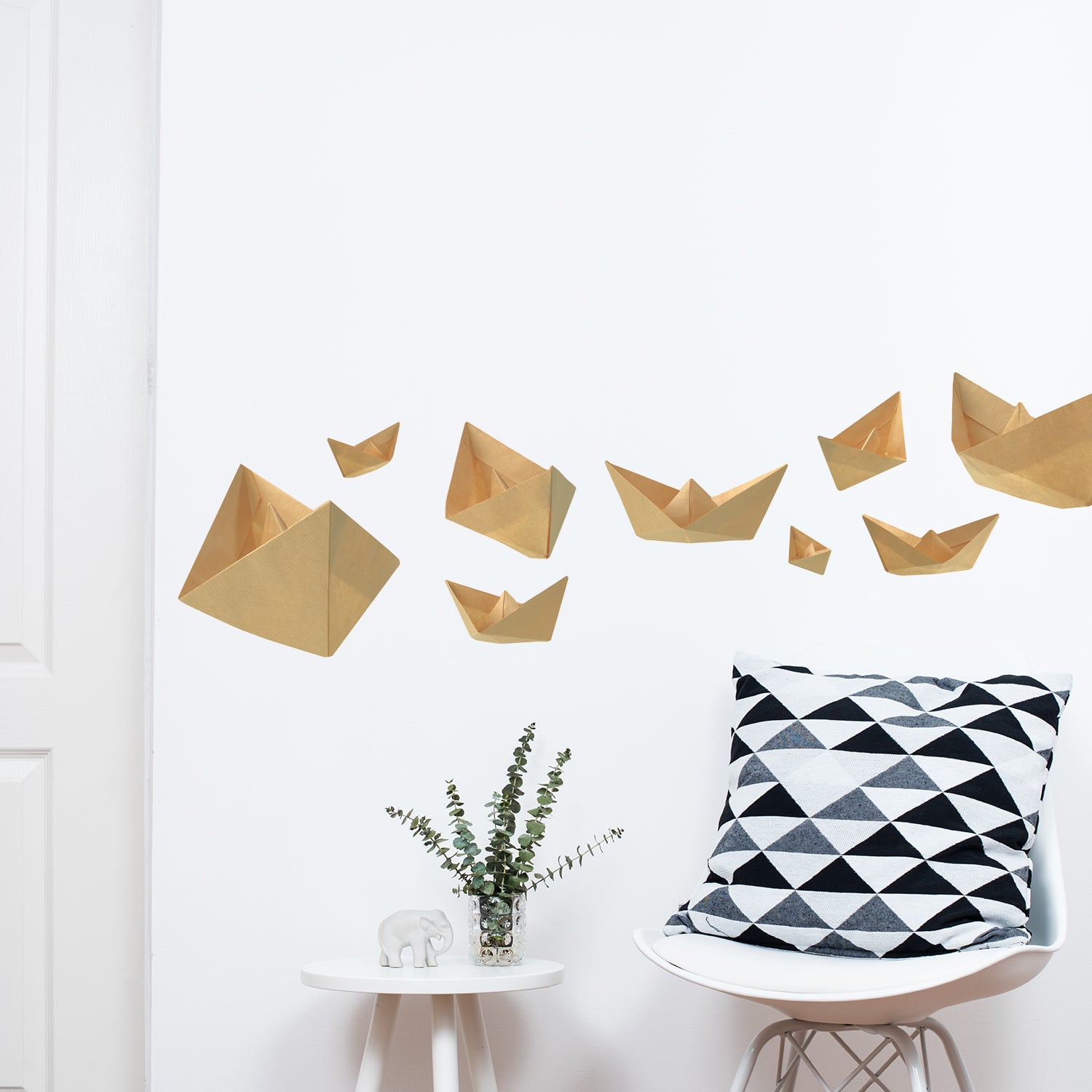 Adesivo decorativo adesivo, bota de papel kraft - 3