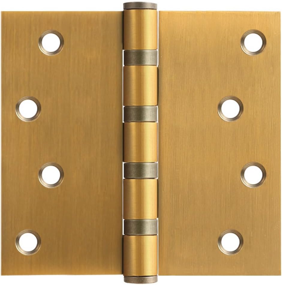 Zawias do drzwi ze stali nierdzewnej - 4 x 3 x 3 cm - idealny do większości drzwi drewnianych i metalowych - 1 sztuka, złoty