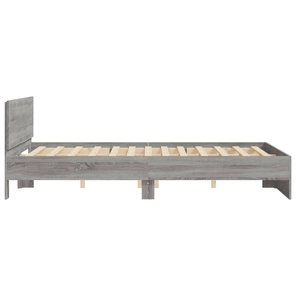 Cadre de lit sans matelas gris 140 x 200 cm - 6