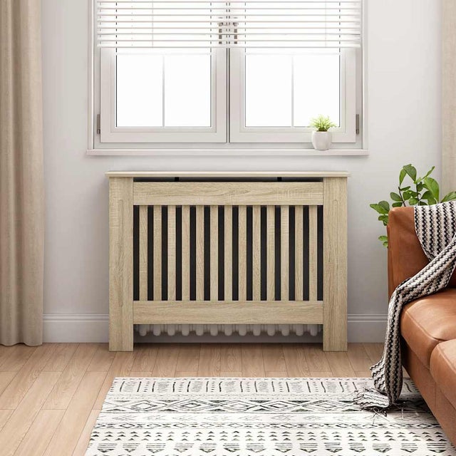 Cache-radiateur 112x19x81,5 cm bois d'ingénierie vidaXL