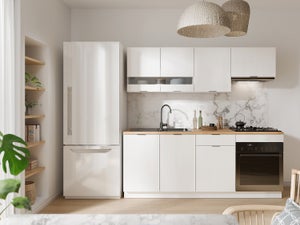Cuisine intégrée Cuisine en bloc R-Line angle 287x277 cm chêne blanc Vicco