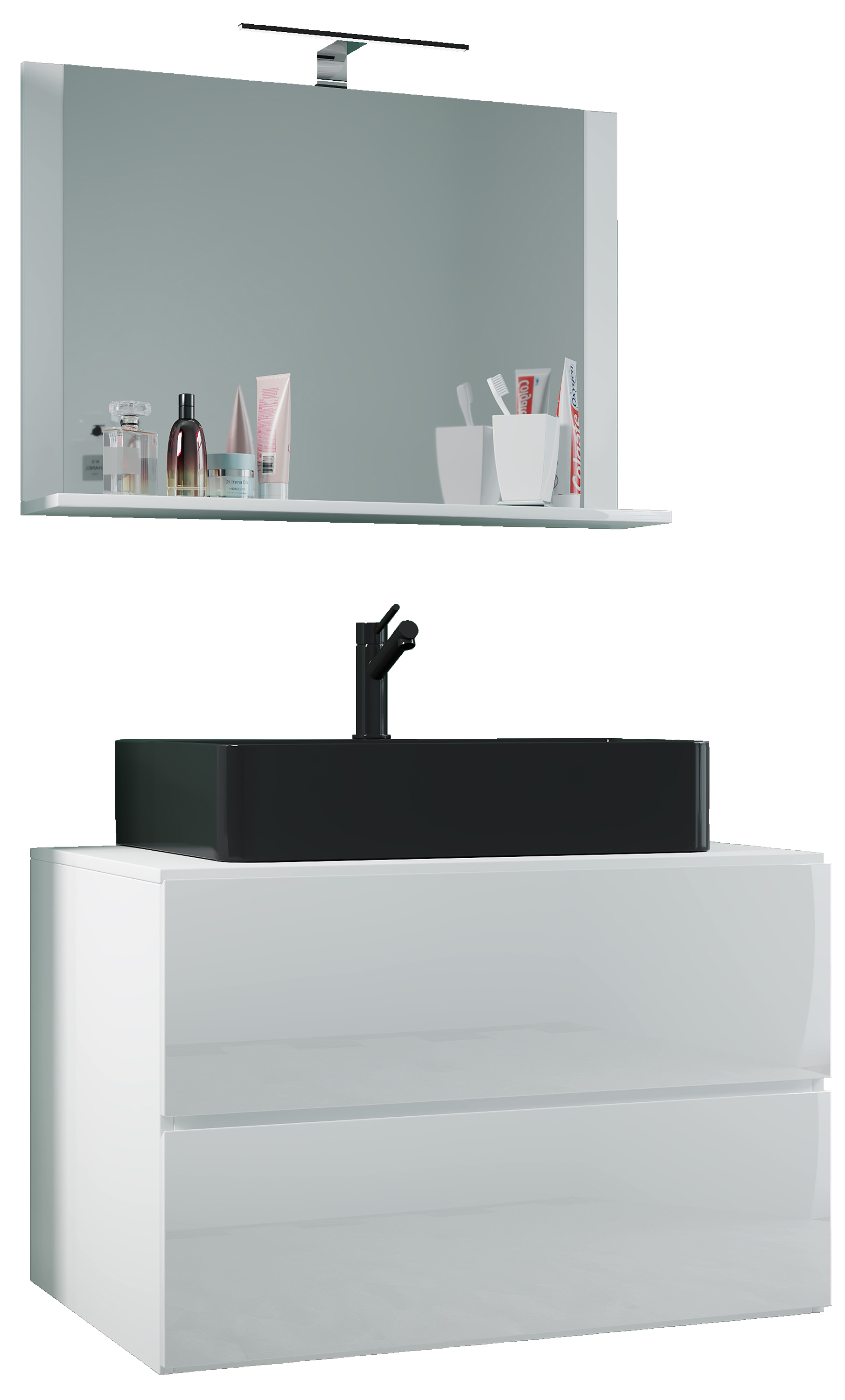 umywalka do mebli łazienkowych Lendas Biały W. 124 x S. 80 x G. 52 cm