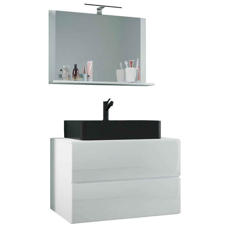 umywalka do mebli łazienkowych Lendas Biały W. 124 x S. 80 x G. 52 cm