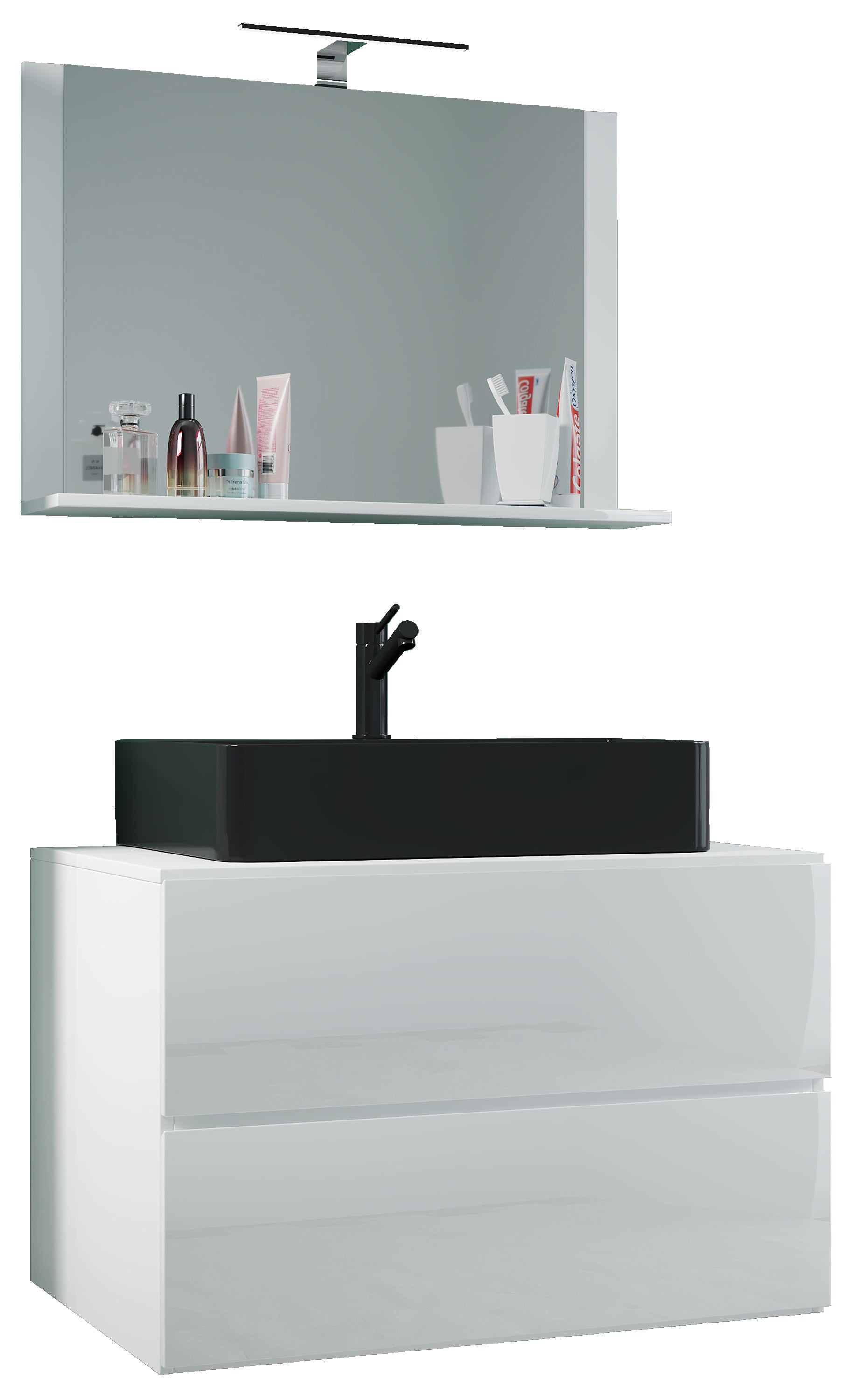 umywalka do mebli łazienkowych Lendas Biały W. 124 x S. 80 x G. 52 cm