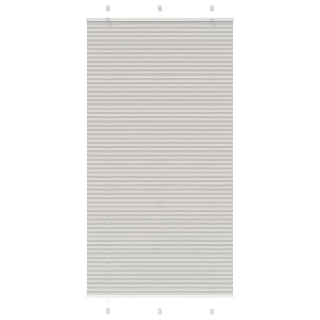 Roleta plisowana jasnoszara 105x200cm Szerokość tkaniny 104,4cm vidaXL