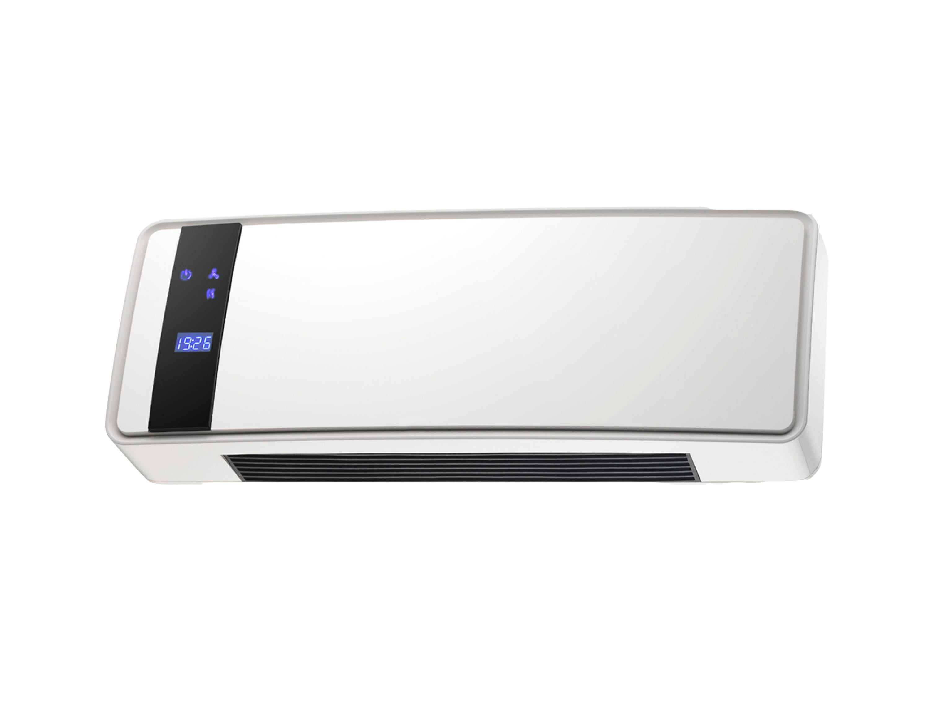 Aquecedor de parede cerámico 2000 W com visor digital, controlo remoto e temporizador - 2