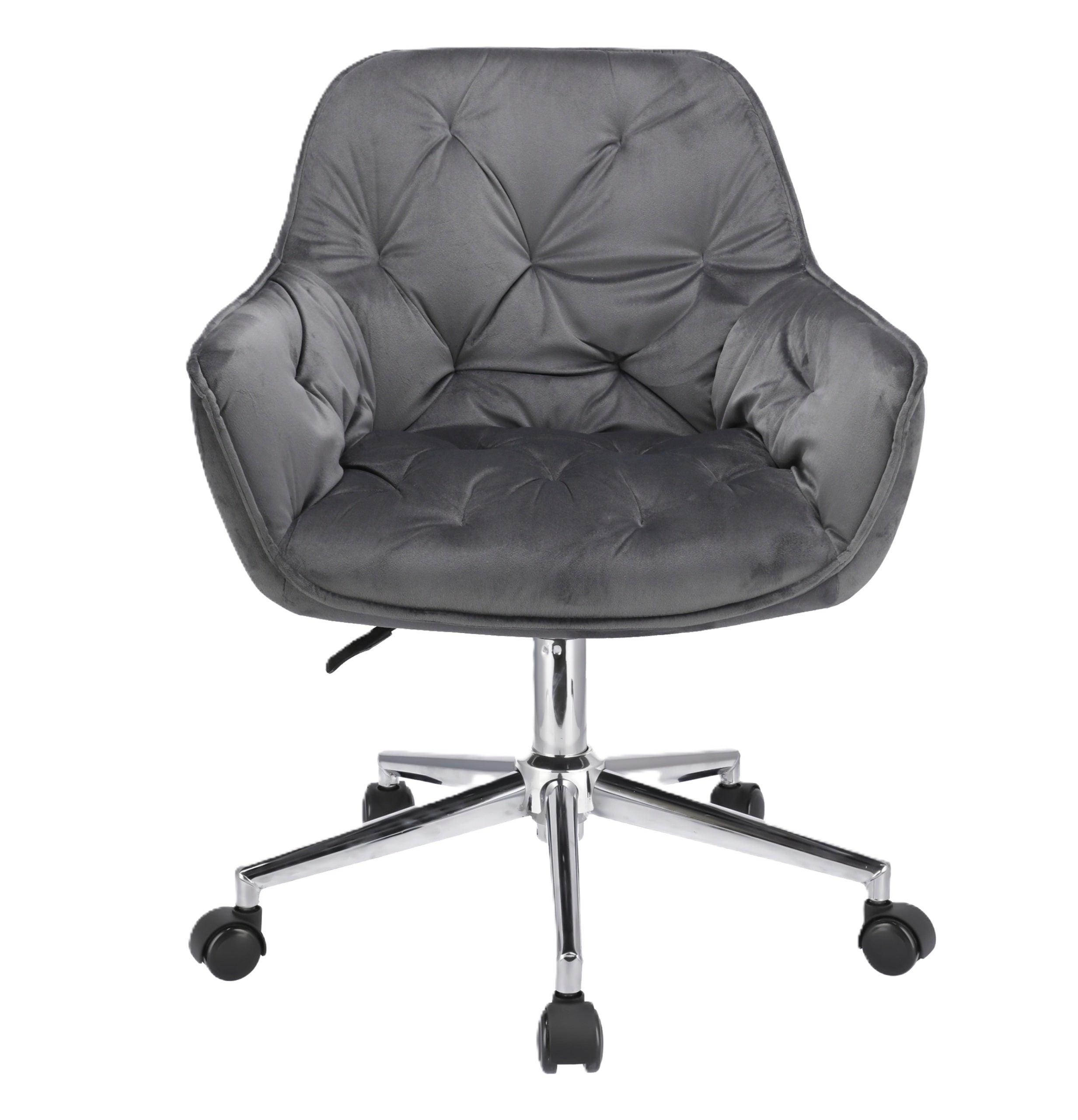 Krzesło obrotowe welurowe Jumi Largo do pokoju salonu szare 1szt