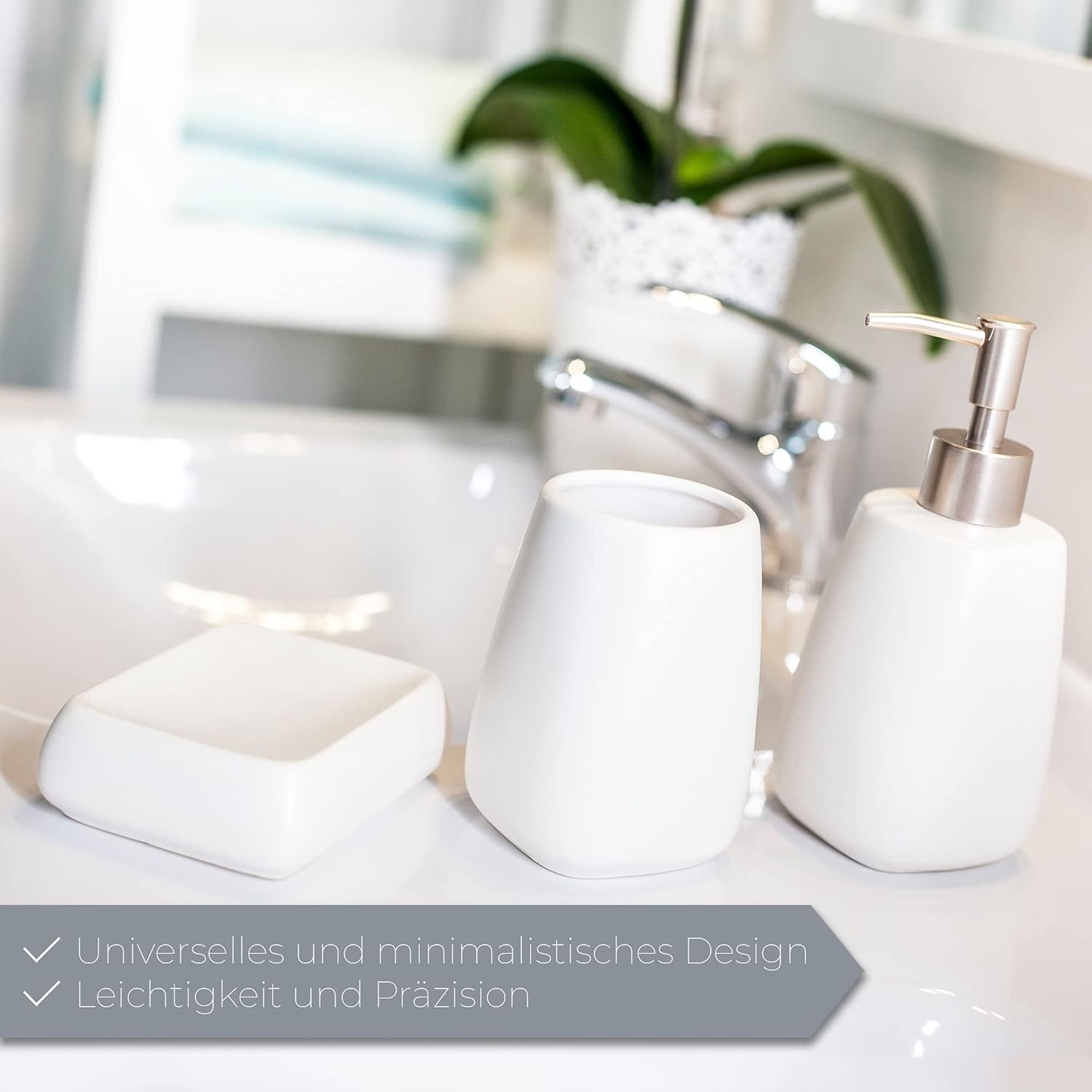 Distributore di sapone con pompa, distributore di sapone in emulsione ceramica, finitura opaca, distributore di sapone liquido, distributore di sapon - 5