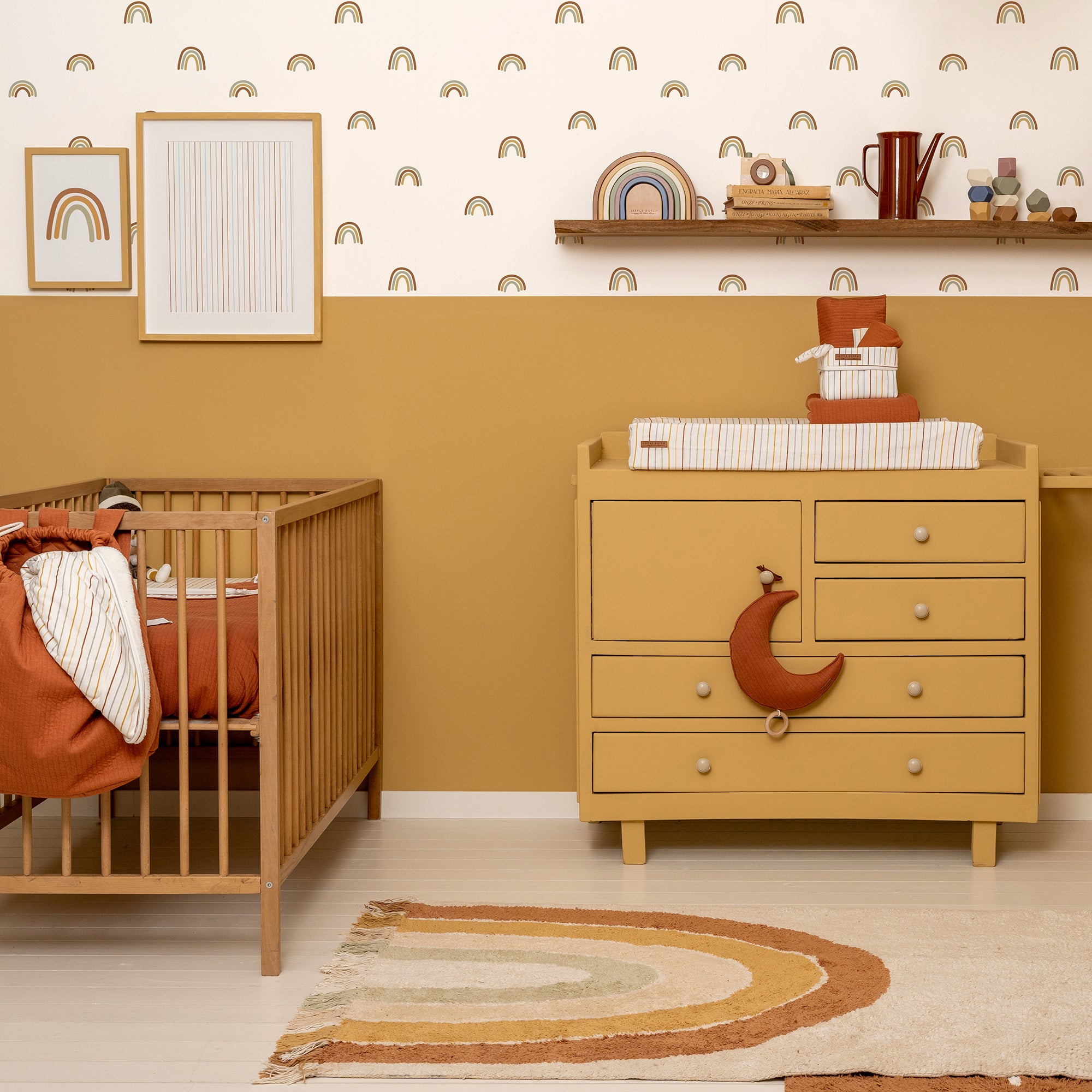 Papier peint intissé Petit Arc en Ciel Vintage pour bébé et enfant 1000 ...