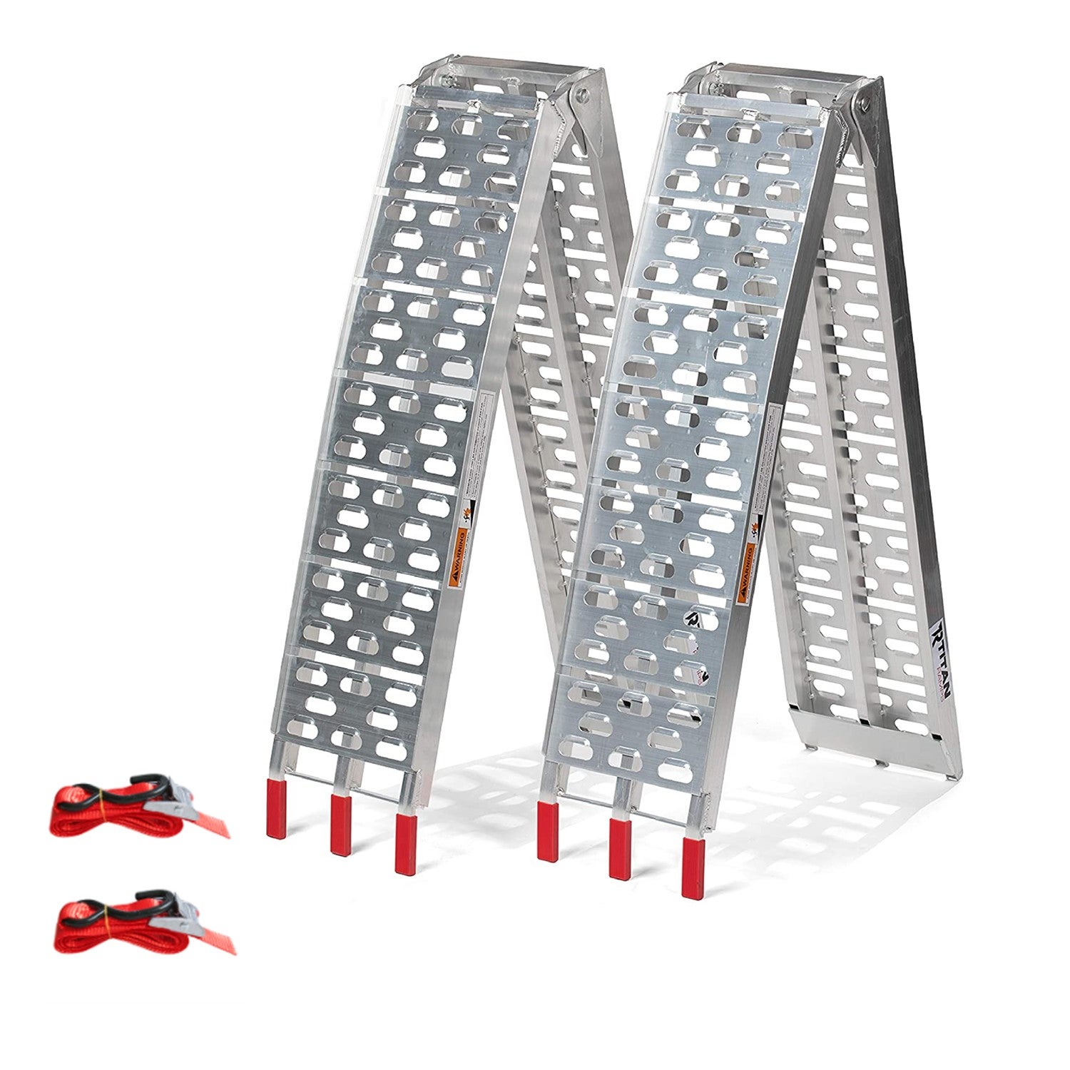 Tectake 2X Rampe D'Accès 400 Kg - Pliable En Acier Galvanisé Antidérapante Pour Moto, Quad, Voiture, Fauteuil Roulant
