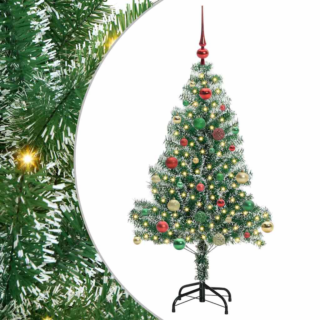 Sztuczna choinka z śnieżnym pokryciem z lampkami LED 150 cm