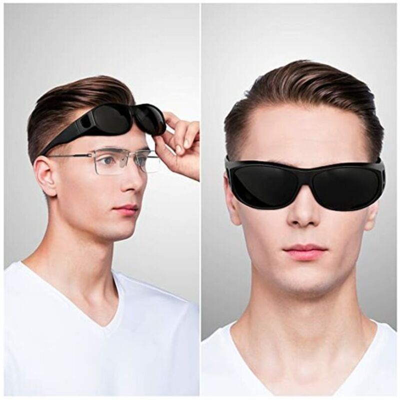 Surlunettes de Soleil Polarisées - Surlunette Solaire Antireflet UV400 pour Lunettes de Vue - Sur-Lunette de Soleil Homme et Femme - 5