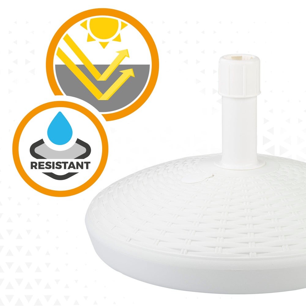 Base para sombrilla circular blanca 25-48 mm Aktive - 6