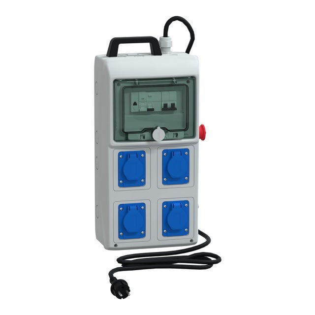 Coffret de chantier 4 prises Mureva Schneider Electric - 2P+T - 16A