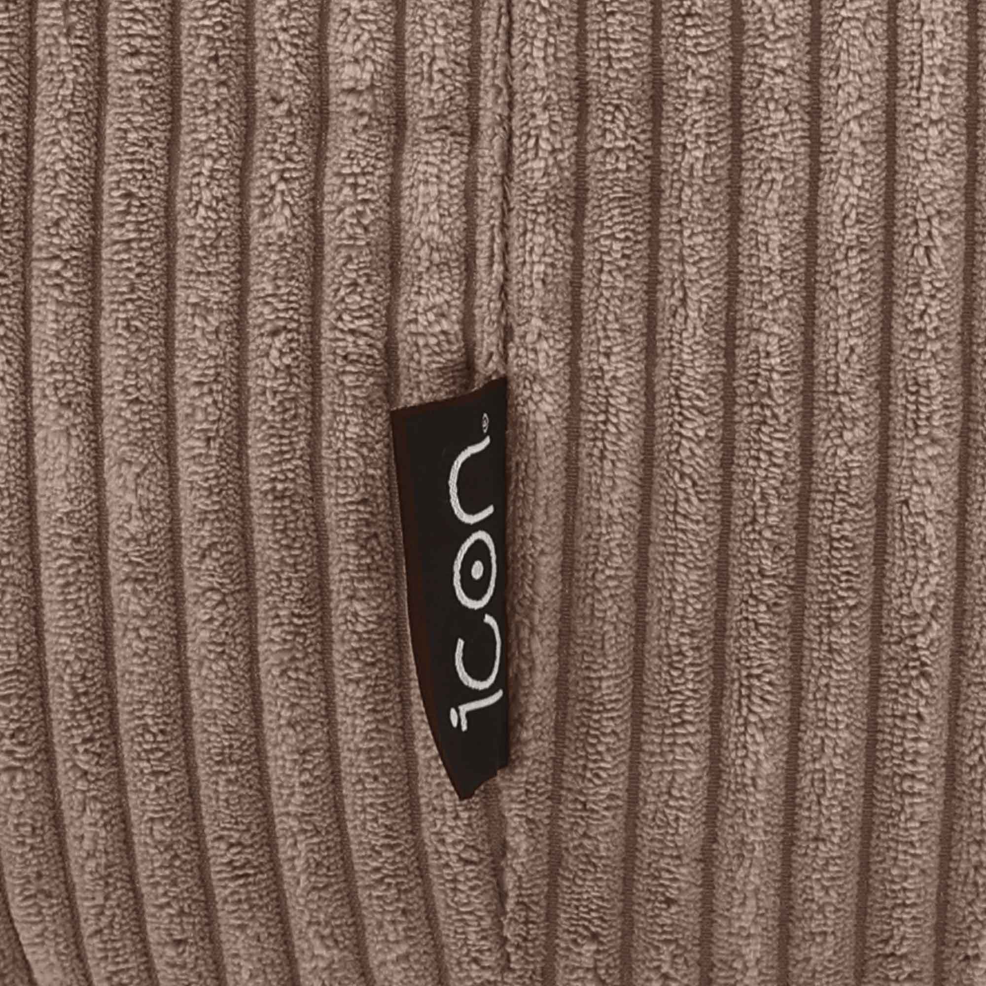 Pouf fauteuil Icon velours côtelé brun moka, salon, chambre, 85x85cm, Made in Allemagne, Oeko-Tex® - 6