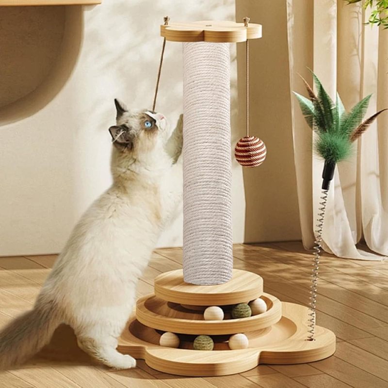 Poste de substituição para arranhador de gato, poste de substituição de 50 cm para árvore de gatos, peças de árvore de sisal natural - 2