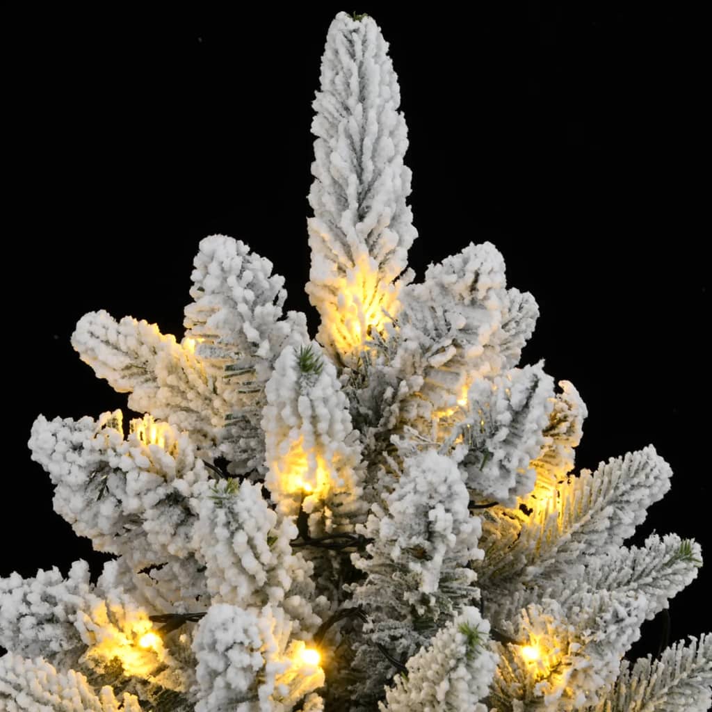 Árvore de Natal artificial com 300 LEDs e neve flocada 240 cm - COMFORTXL - 6