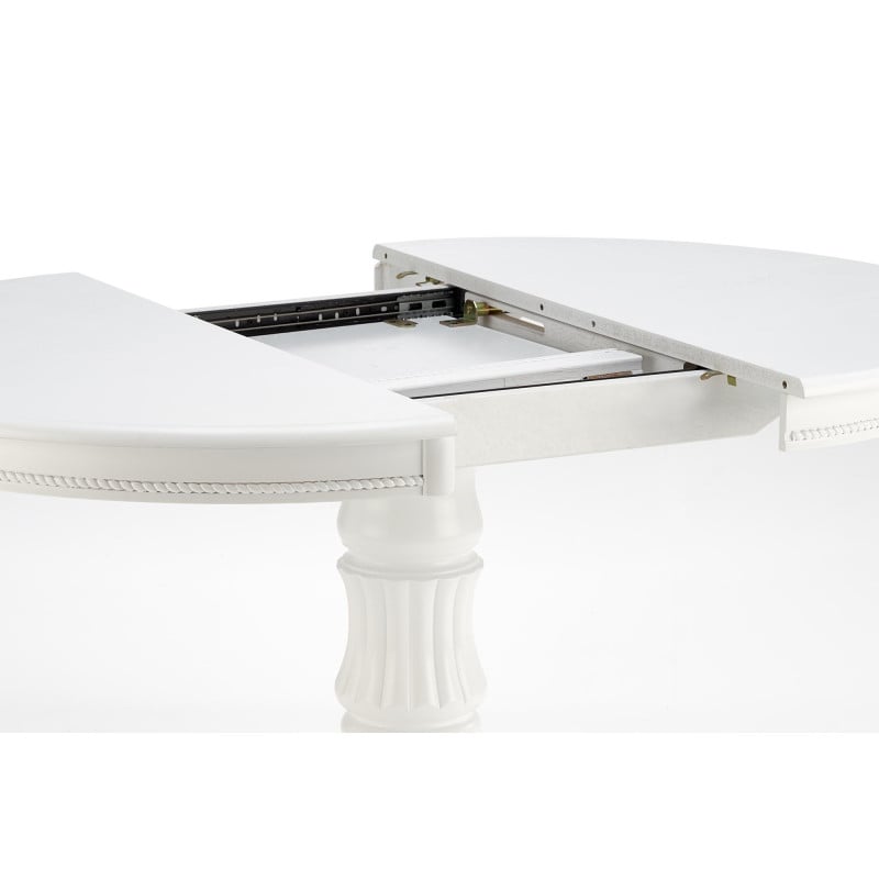 Table blanche ronde extensible avec pied central Windsor - 7