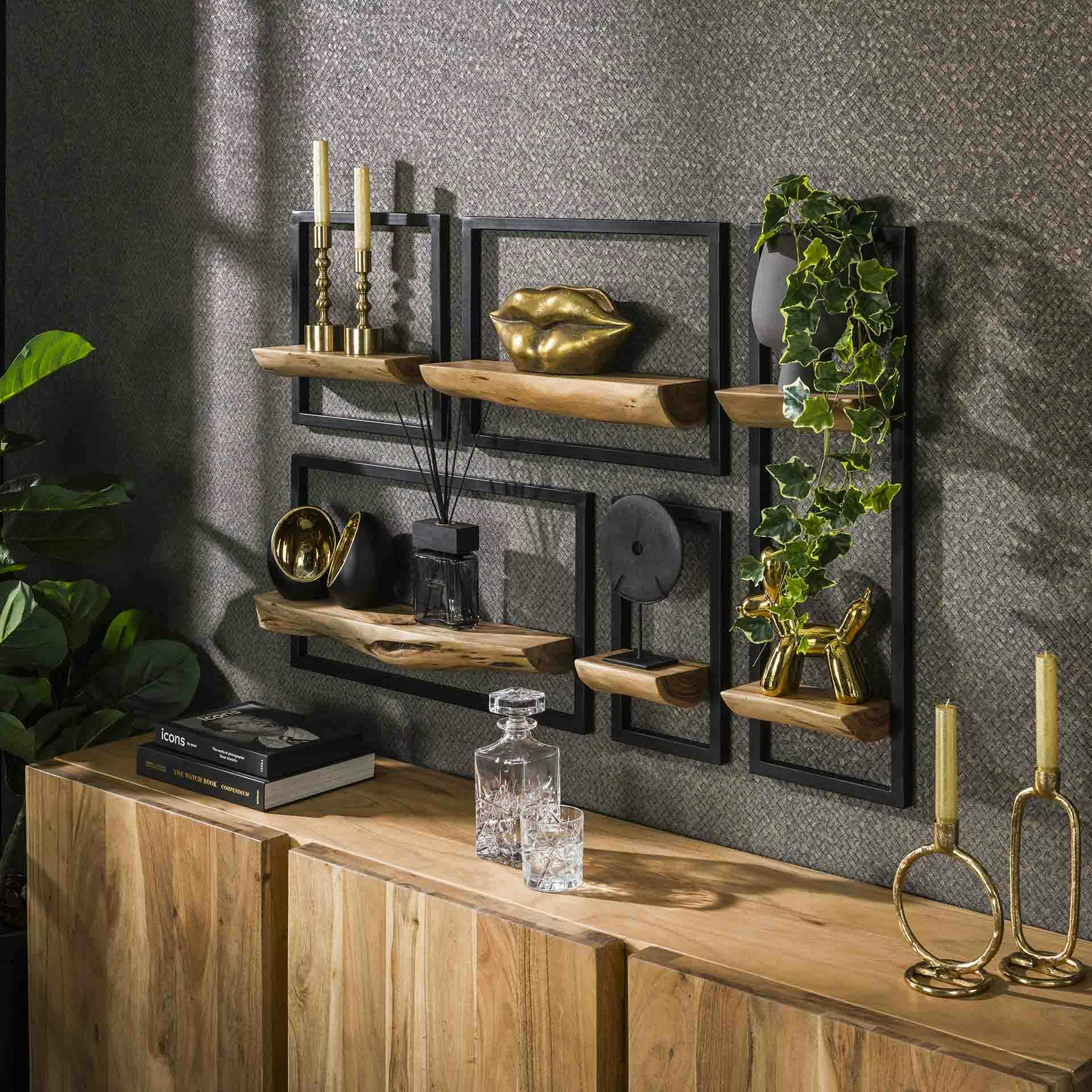Petite étagère Murale Bois 10x20 Cm – Style Campagne, Beige
