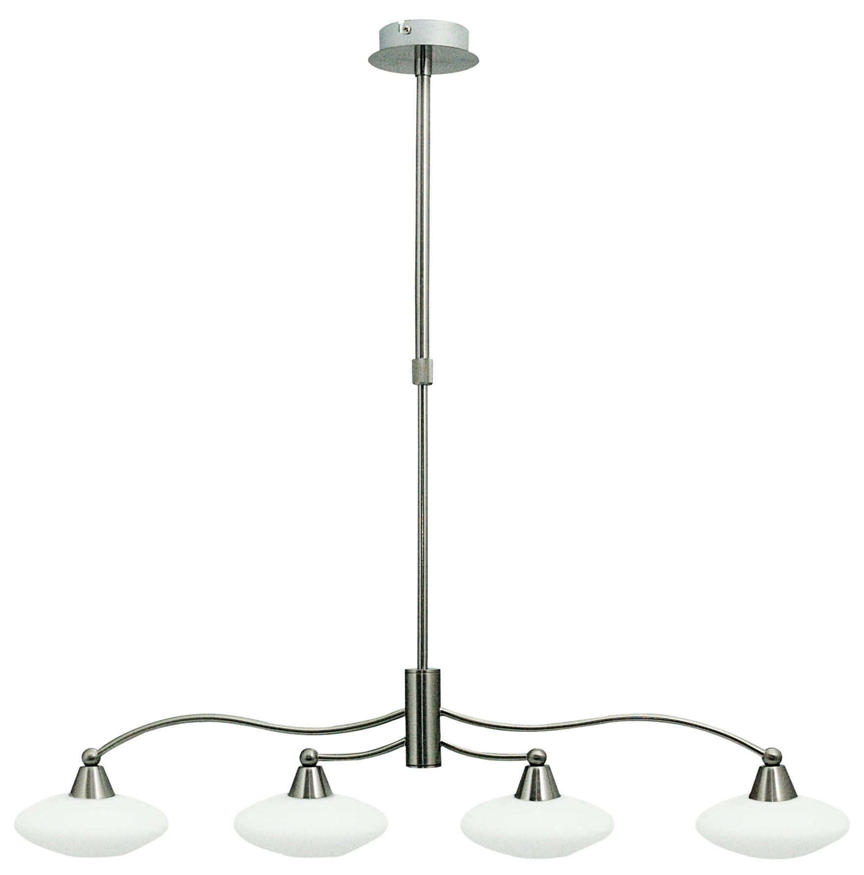 Lampa wisząca Elisa srebrno-biała 4xG9x40W wym: 73 x 73 x 13 cm metal Candellux