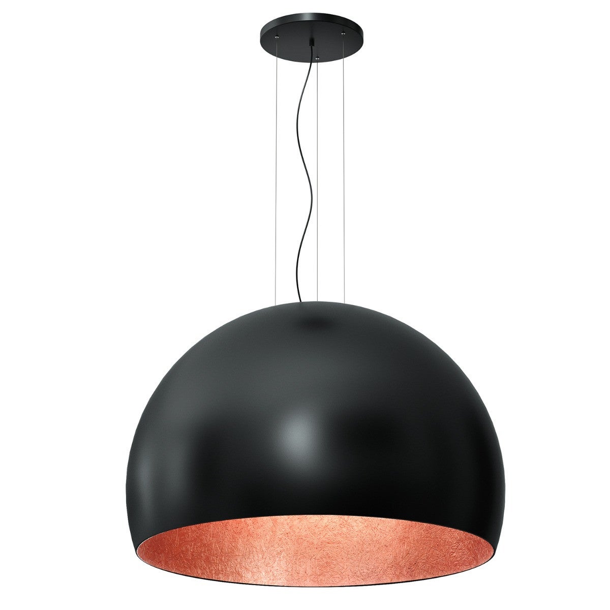 Lampa wisząca Compo czarny mat-miedziana 1xE27x15W wym: 160 x 100 x 100 cm kompozyt Luminex