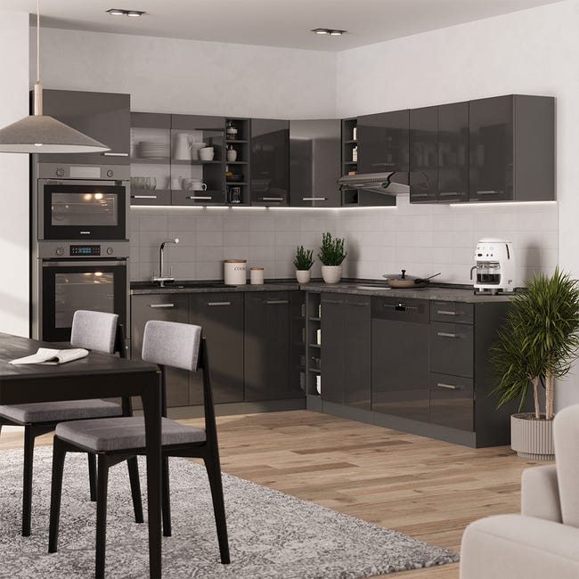 Vicco Cuisine En Angle R-Line, Chêne Doré/blanc, 237x247cm PT Anthracite 93949735 Vicco Cuisine En Angle R-Line, Chêne Doré/blanc, 237x247cm PT Anthracite 93949735