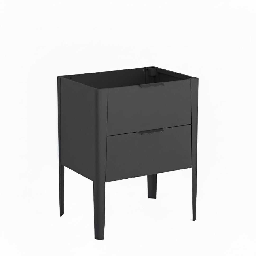 Szafka pod umywalkę wpuszczaną VIBE 60 cm czarny mat stojąca