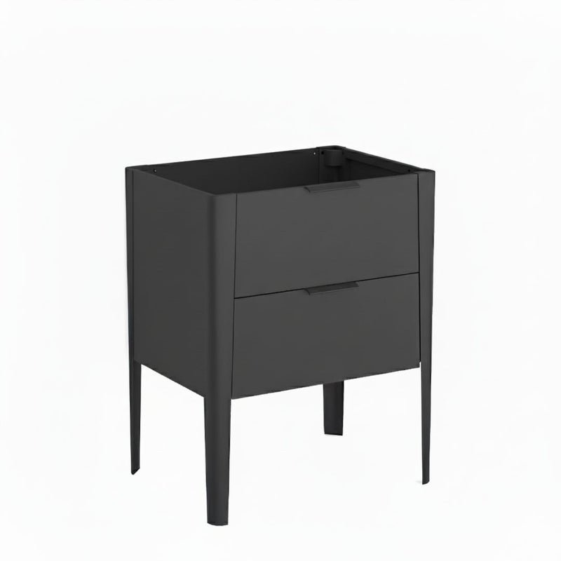 Szafka pod umywalkę wpuszczaną VIBE 60 cm czarny mat stojąca