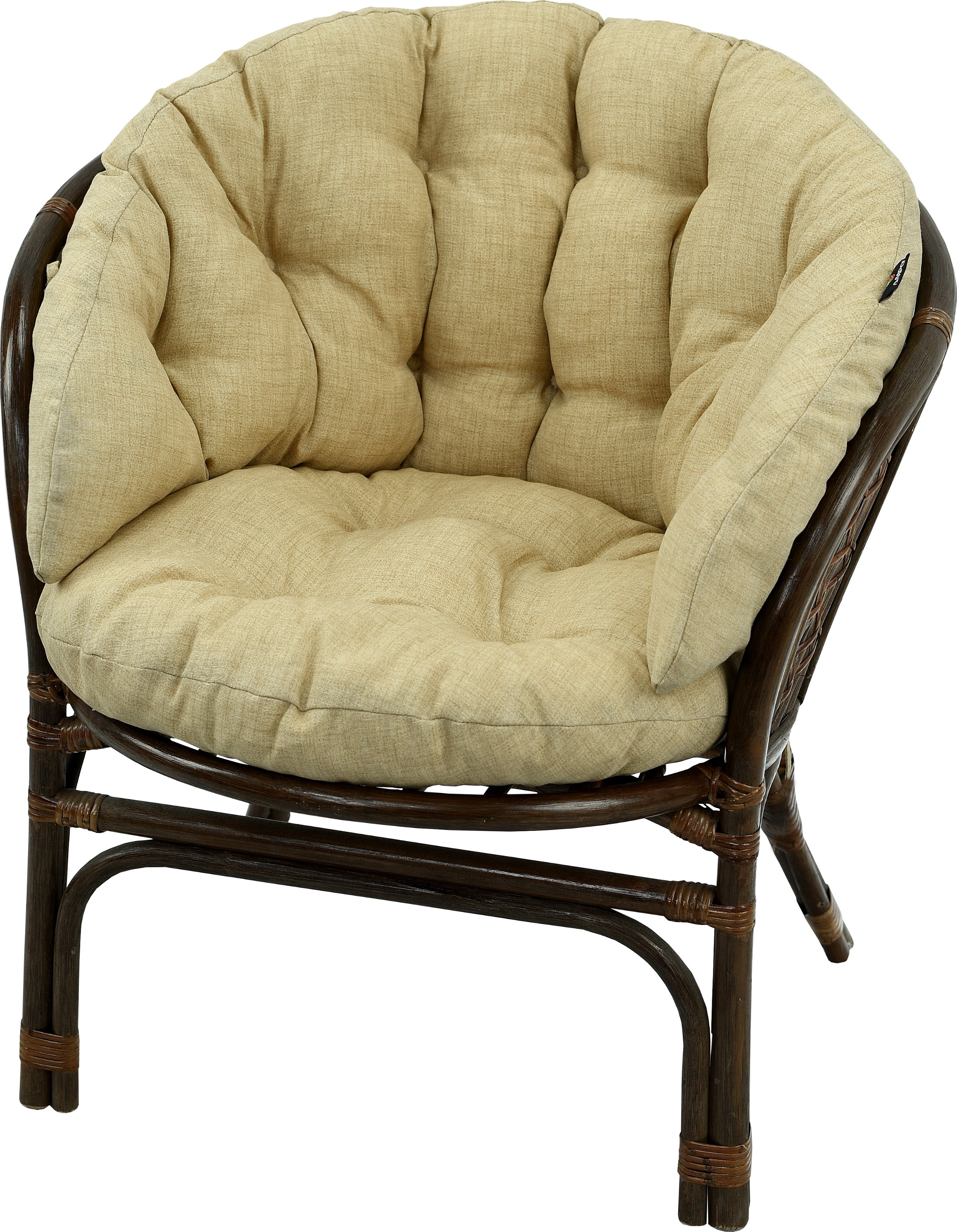 Poduszka na fotel rattanowy rattan AMPO beżowy 1 szt.