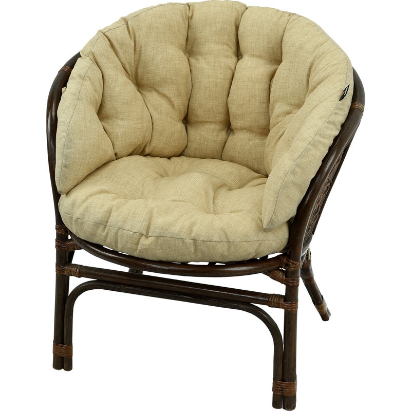 Poduszka na fotel rattanowy rattan AMPO beżowy 1 szt.