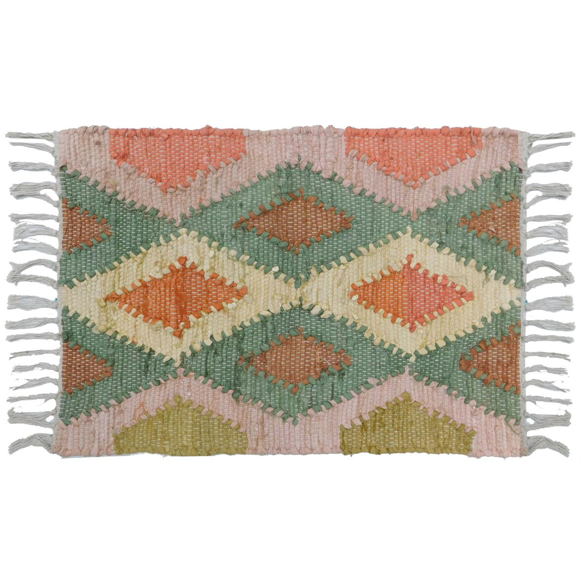 Alfombra dkd home decor multicolor rombos 200 x 290 x 1 cm