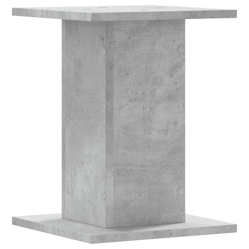 Supports pour plantes, 2 pièces, gris béton, panneau de bois - 6