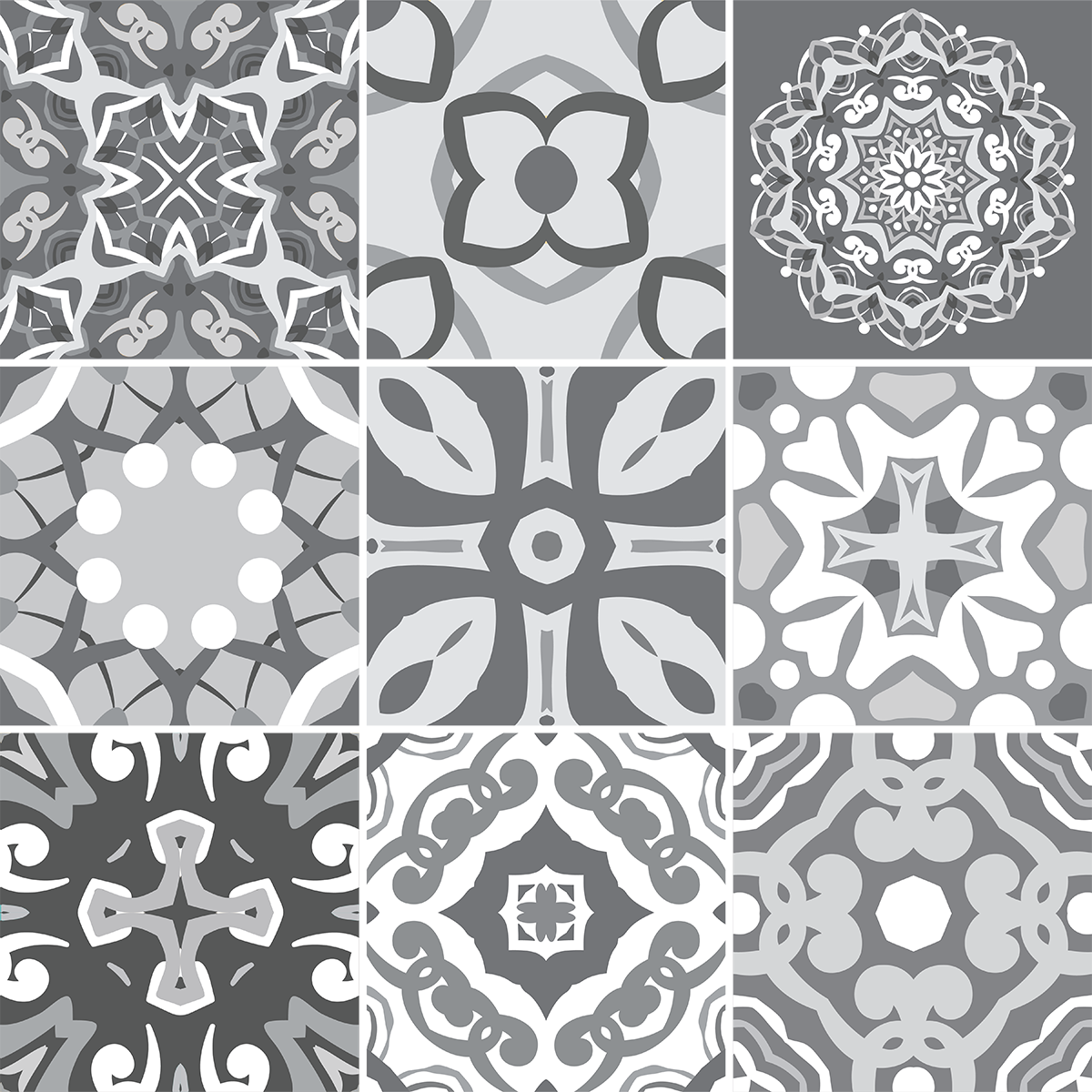 9 adesivi piastrelle azulejos abelardo - Sticker adesivo - adesivi murali - 9stickers20x20cm - 2