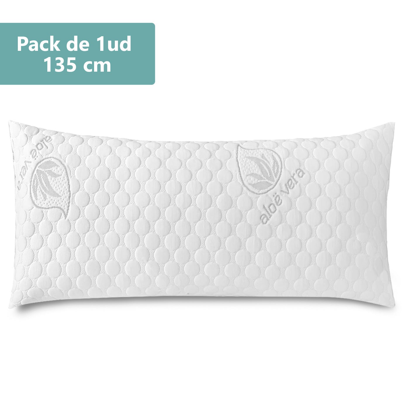 Almohada de Copos Viscoelásticos, Tejido Strech de Aloe Vera- 135 cm - 6