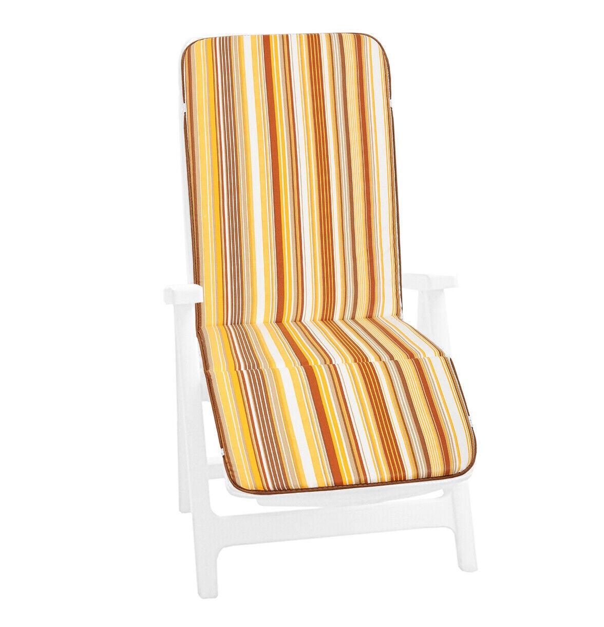 Poduszka Na Leżak 100% Wyprodukowano We Włoszech Miękki Pokrowiec Na Fotel Żółty W Paski