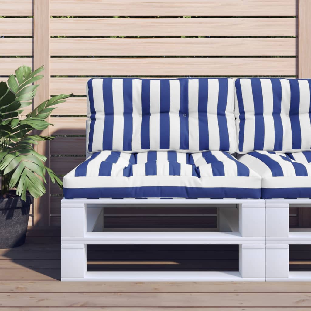 VidaXL Lot De 4 Coussins De Palette Bleu Marine 50x50x4cm - Tissu Oxford Résistant