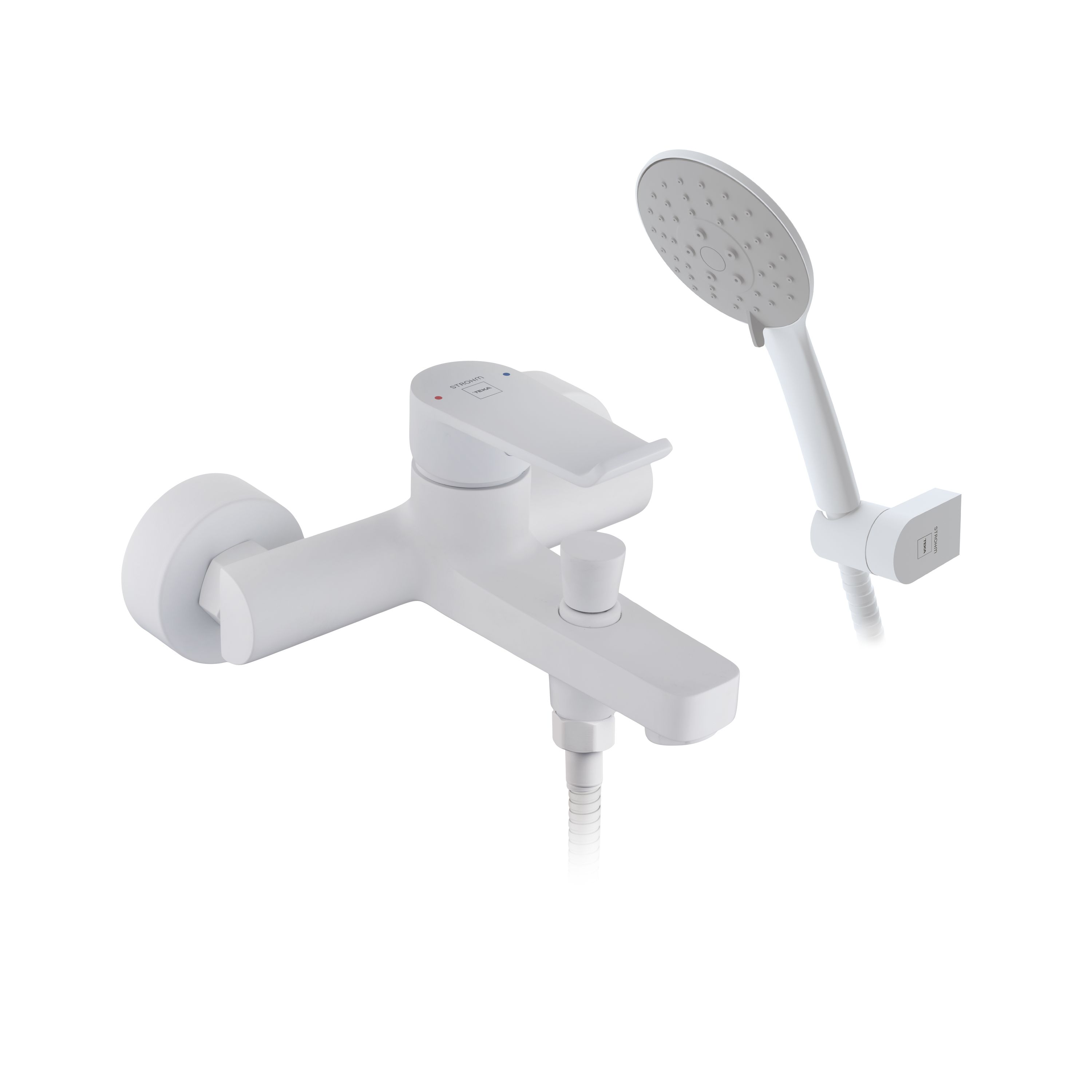 Jednouchwytowa bateria wannowa STROHM TEKA Ethika biała