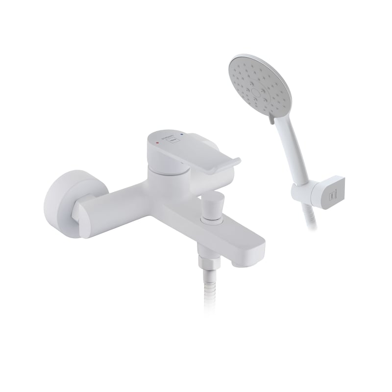 Jednouchwytowa bateria wannowa STROHM TEKA Ethika biała