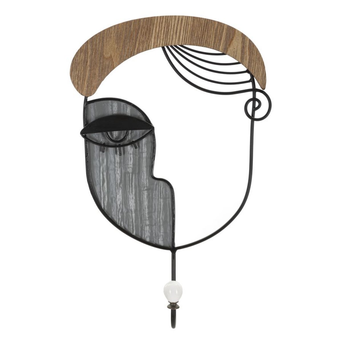 Wieszak ścienny Twarz, Metal, Wielokolorowy, Seven Design