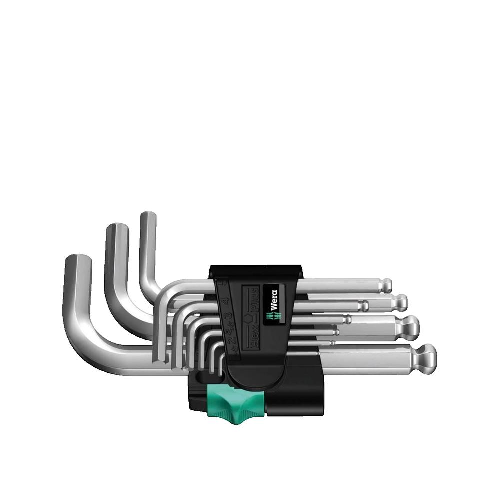 Zestaw kluczy imbusowych Wera 950 PKS/9 SM Chromowany antykorozyjny ergonomiczny