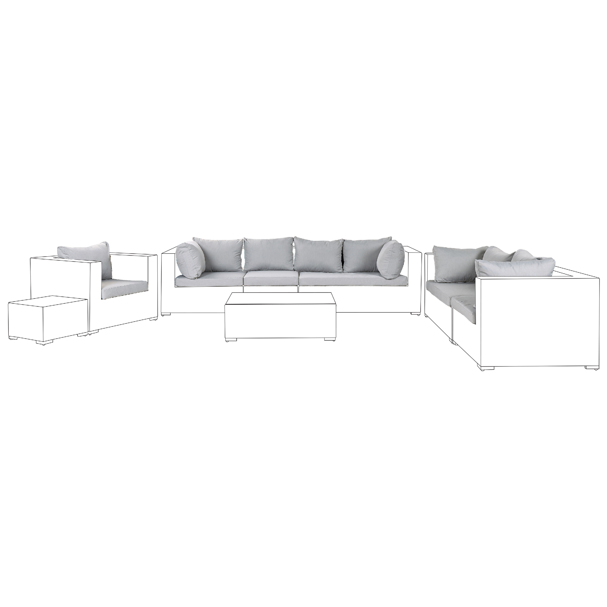 Set de fețe de perne pentru exterior MAESTRO II Gri