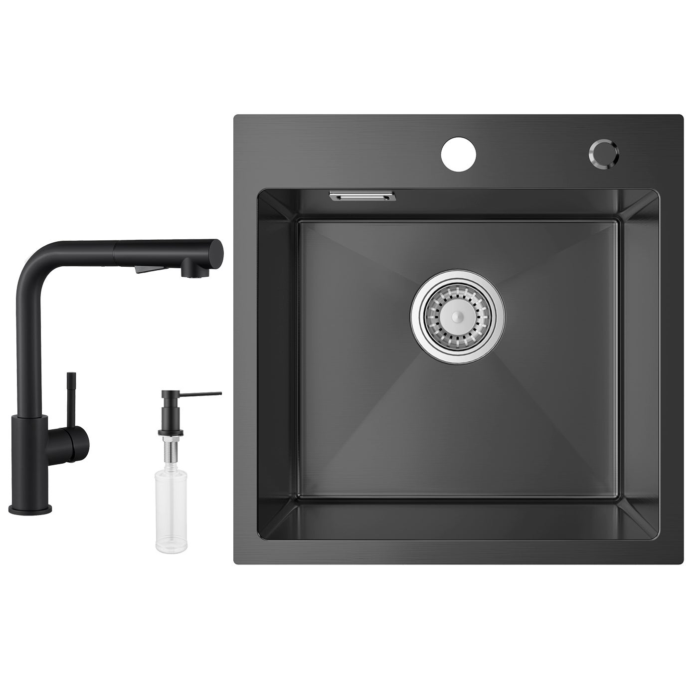 SOFETIY MAX Fregadero de Cocina 45 x 45 cm, Fregadero de cubeta