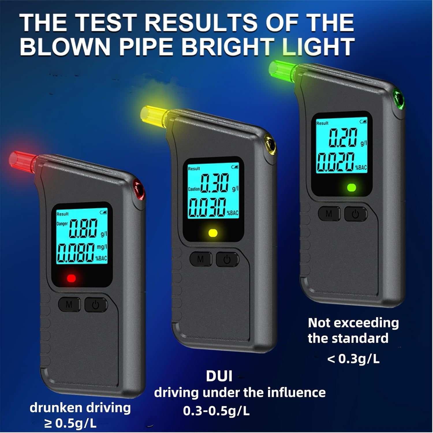 Éthylotest Numérique Double Capteur – Écran LCD, Indication Vocale & Stockage, Idéal pour Usage Personnel, Professionnel & Domestique - 3